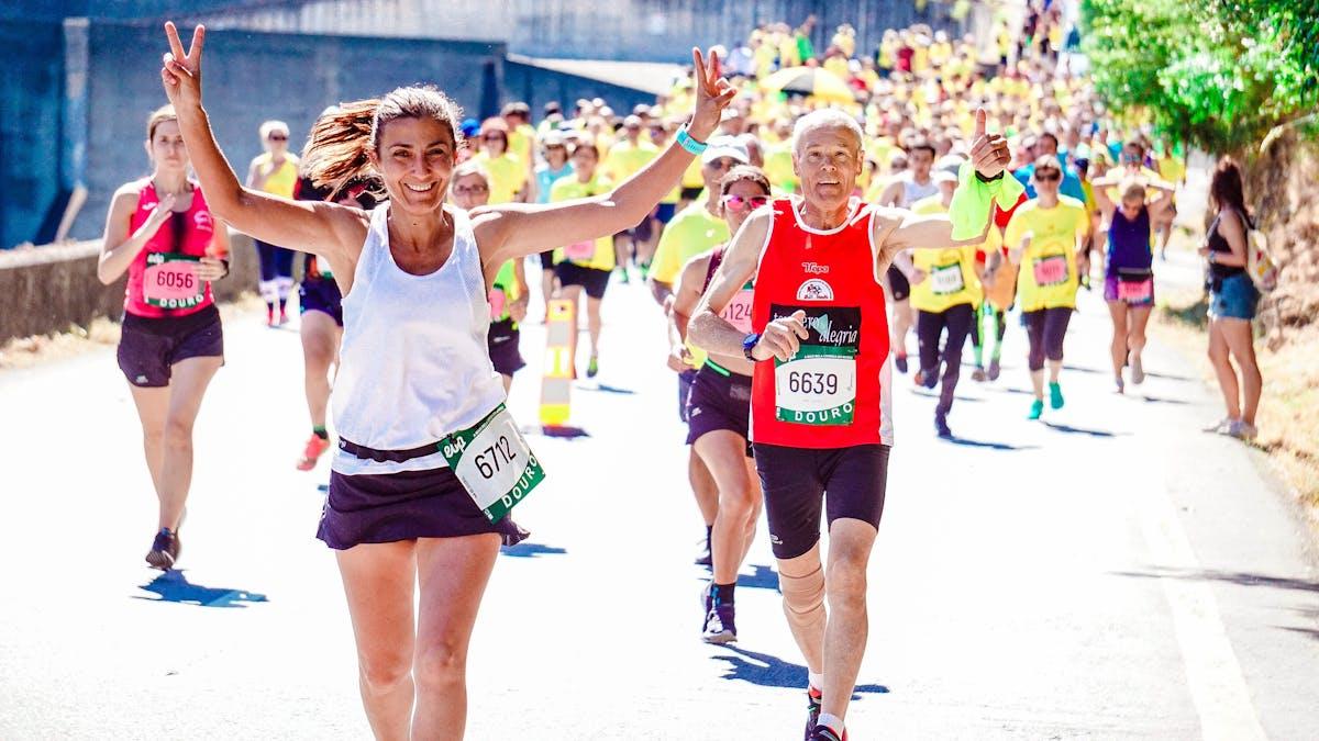 Coureurs lors d'une course à pied en pleine nature